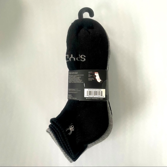 Spyder men’s quarter socks gray 5 pairs size 6-12 - Picture 2 of 3
